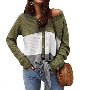 ❤OLIVE Tie Front Knit Cardigan ❤
